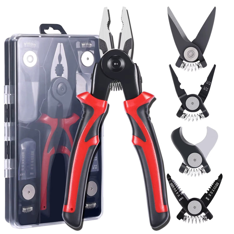 🔧 Kit de Alicates 5 en 1 — Pinzas Intercambiables Premium ⚡