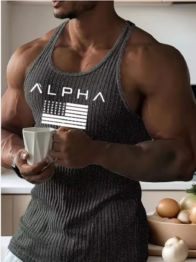 2026 Men's Fitness Vest Summer Sleeveless Quick-drying Sports Vest Solid Color Slim-fit High Elastic Cool Breathable Tight Top