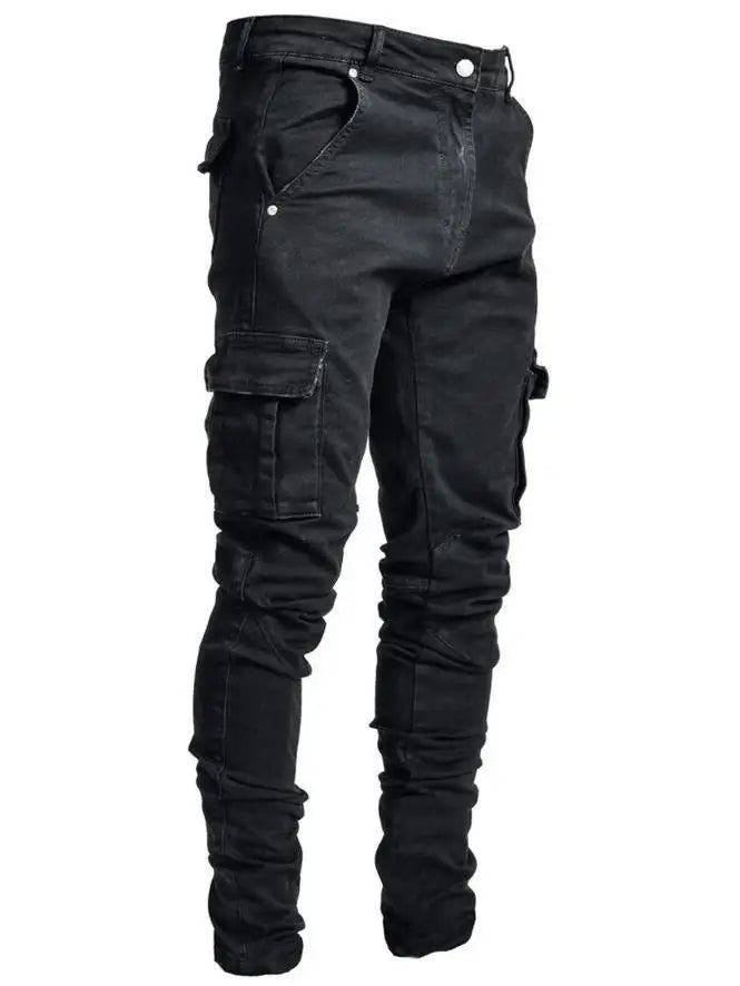 👖 Jeans Masculino Cargo — Multi Bolsos & Casual 🔥