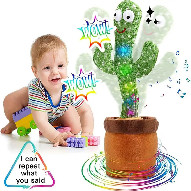 🌵 Brinquedo Interativo Cacto Dançante com Som e Luz! 🎉