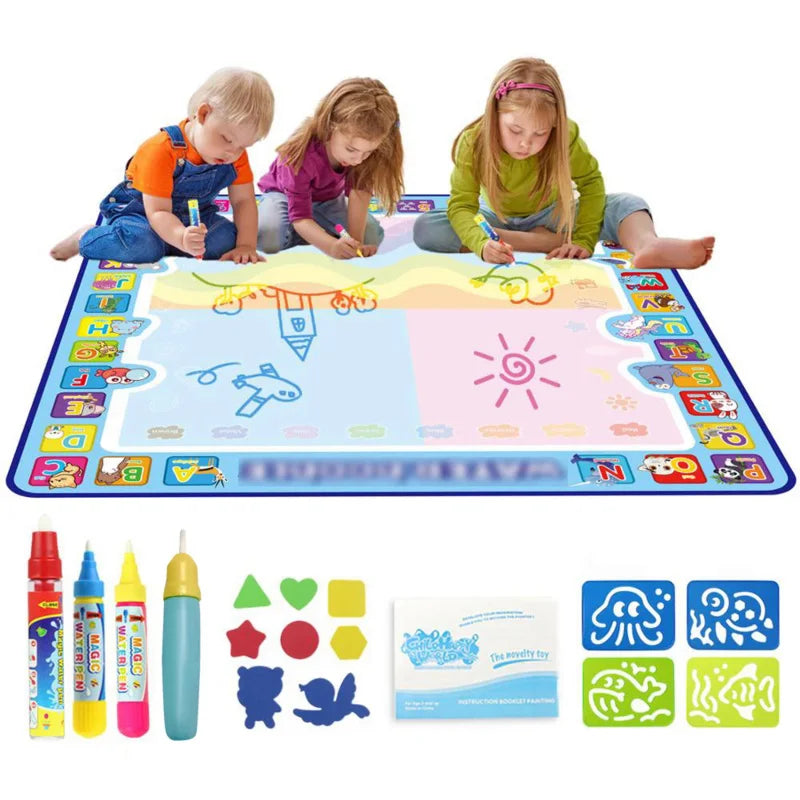 Oversized Magical Water Canvas pens Montessori Toys Learning Blanket Writing Drawing Repeated Graffiti Painting toy