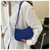 Mini Shoulder Bags for Women Fashion Felt Women's Bag Design Advanced Underarm Handbags Beautiful Purses Crescent SaddleBag 2024