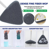 Rotatable Telescopic Triangle Mop 360° Spin Cleaning Mop Squeeze Wet And Dry Use Water Absorption For Home Floor Ceiling