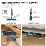Magic Floor Cleaning Sweeper Brooms With Microfiber Pads 360° Rotation Flat Spray Floor Mop Broom For Cleaning Home Spin Mop