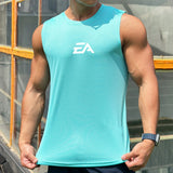 🏊‍♂️ Camiseta Deportiva de Verano para Hombre | Pullover sin Mangas de Secado Rápido | Cuello Redondo con Malla Transpirable para Fitness, Natación y Running