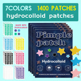 1400 pieces of multi-color star acne patches, facial acne patches, concealer acne patches, and pimples patches, ultra-thin