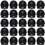 Initial Letter A-Z Embroider Baseball Cap For Men Womne High Quality Soft Cotton Fashion Team Sport Visors Snapback Caps