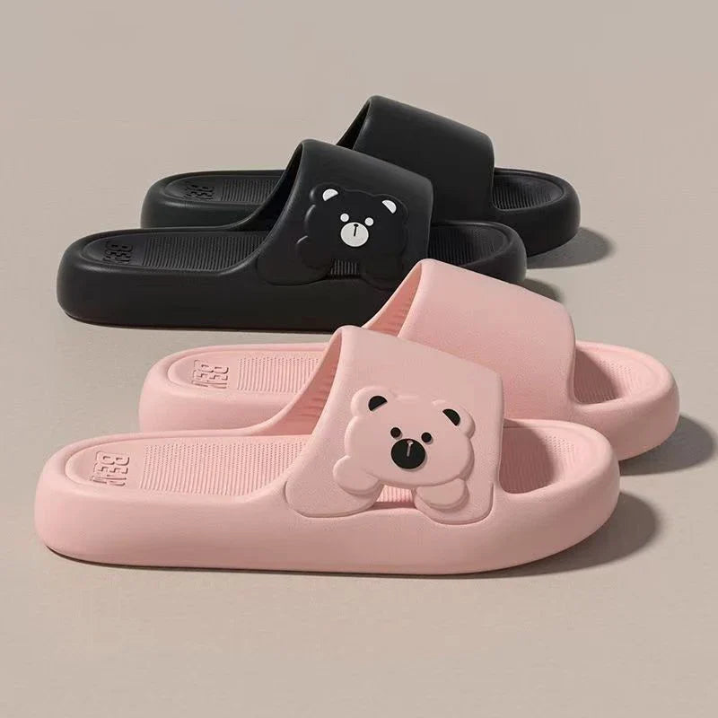 🐻 Pantuflas de Verano Mujer | Slides EVA Antideslizantes con Diseño de Oso