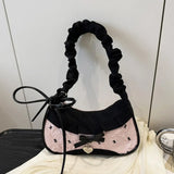 Fashion Grid Mini Handbags Adjustable Shoulder strap Korean Hand-held Commuting bag Single-shoulder Crossbody bag Underarm pouch