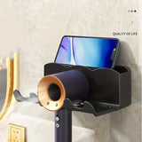🚿 Soporte para Secador de Pelo | Estante de Baño sin Perforación | Organizador de Pared Reutilizable para Conducto de Aire y Accesorios