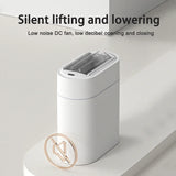 7/9L Two-way Smart Sensor Trash Can with Lid Wall Mount Narrow Slit Toilet Wastebasket for Kitchen Induction Garbage Bin Dustbin