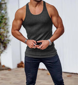 2026 Men's Fitness Vest Summer  Sleeveless Quick-drying Sports Vest Solid Color Slim-fit High Elastic Cool Breathable Tight Top