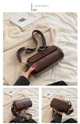 2026 New Trendy Spring Versatile Wide-Strap Shoulder/Crossbody Bag - Popular Cylindrical Bag