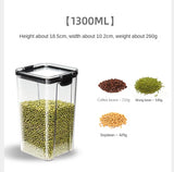 Sealed Jars Kitchen Grain Storage Organizer Large Tank Plastic Moisture-proof Storage Box Household Seasoning Jars Set