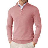 Men's Quarter Zip Up Sweaters Slim Fit Lightweight Mock Neck Pullover Casual Sweaters Half Turtleneck Knitted Outdoor Streetwear
