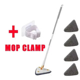 Rotatable Telescopic Triangle Mop 360° Spin Cleaning Mop Squeeze Wet And Dry Use Water Absorption For Home Floor Ceiling