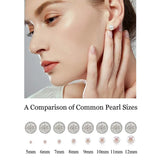 Natural Freshwater Pearl Stud Earrings Real 925 Sterling Sliver Earring Cultured White Pearl for Women Earring Jewelry Wholesale