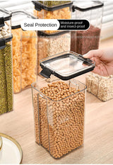 2/4PCS Sealed Jars Sets Stackable Kitchen Grain Srorage Sealed Containers Fridge Fresh Keep Boxes Seasoning Set Multigrain Tank