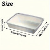 3pcs Stainless Steel Food Containers - Leakproof & Stackable with Clear Lids | For Camping, Home & Meal Prep