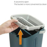 Hands-free Flat Floor Mop and Bucket Microfiber Magic Cleaning Tool with Squeegee Scalable Wet/Dry Use Home Kitchen Household