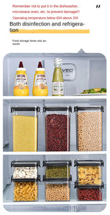 2/4PCS Sealed Jars Sets Stackable Kitchen Grain Srorage Sealed Containers Fridge Fresh Keep Boxes Seasoning Set Multigrain Tank