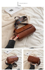 2026 New Trendy Spring Versatile Wide-Strap Shoulder/Crossbody Bag - Popular Cylindrical Bag
