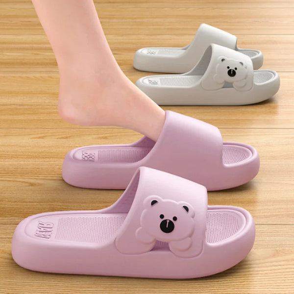 🐻 Pantuflas de Verano Mujer | Slides EVA Antideslizantes con Diseño de Oso
