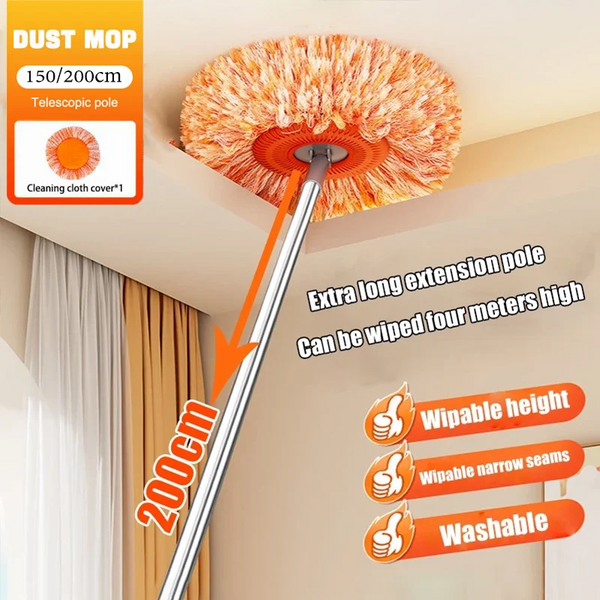 1.5/2M Ceiling Dust Removal Mop 360° Rotatable Mops Set , Wall Floor Tiles Windows Car Wash Mop