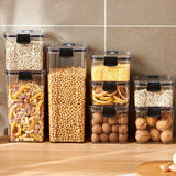 2/4PCS Sealed Jars Sets Stackable Kitchen Grain Srorage Sealed Containers Fridge Fresh Keep Boxes Seasoning Set Multigrain Tank