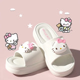 Sanrio Hello Kitty EVA Cloud Slippers, Official Cute Girly Indoor Slides for Women, Non-Slip Soft Sole Comfortable Home Sandals