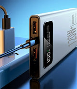Lenovo 500000mAh Power Bank 120W Super Fast Charging Battery High Capacity Digital Display Power Bank For iPhone Samsung Huawei