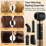 6 in 1 Professional Hair Dryer Hot Comb Set Professional Curling Iron Hair Straightener Styling Tool For Hair Dryer Household
