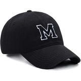 Initial Letter A-Z Embroider Baseball Cap For Men Womne High Quality Soft Cotton Fashion Team Sport Visors Snapback Caps