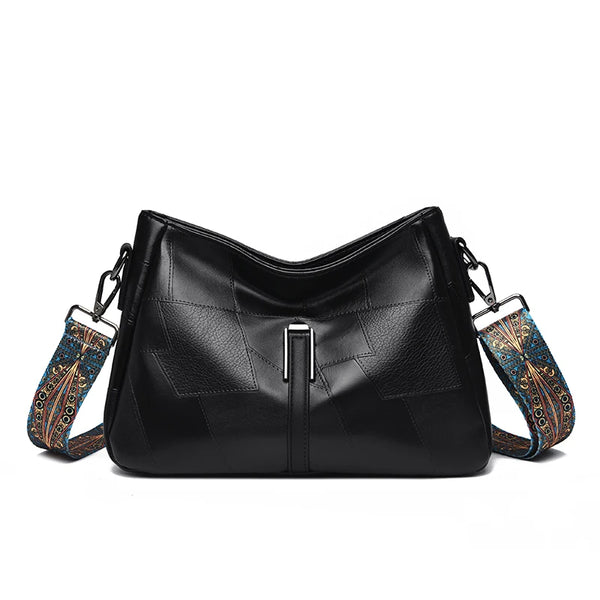 Bolsa Feminina Multifuncional — Ombro & Crossbody, Grande Capacidade em Couro PU
