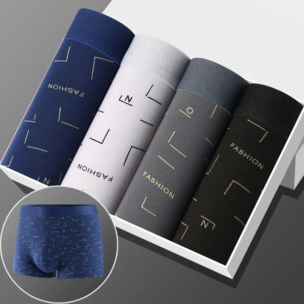 🩲 Kit 4 Cuecas Boxer Masculinas — Conforto & Estilo 🔥