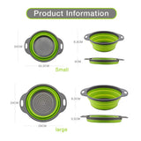 Silicone Vegetable and Fruit Cleaning and Drainage Basket  Cleaning Basket 1PCS Folding Water Filter Net Kitchen Gadgets