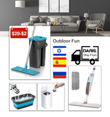 Magic Floor Cleaning Sweeper Brooms With Microfiber Pads 360° Rotation Flat Spray Floor Mop Broom For Cleaning Home Spin Mop