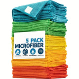 5/10/20/50pcs Microfiber Cleaning Cloth, Dishwashing Cloth Household Rag Kitchen Bathroom Cleaning Towel Durable Absorbent Towel