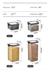 2/4PCS Sealed Jars Sets Stackable Kitchen Grain Srorage Sealed Containers Fridge Fresh Keep Boxes Seasoning Set Multigrain Tank