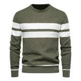 🧥 Suéter Masculino O‑Neck Patchwork — Slim & Casual 🔥