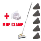 Rotatable Telescopic Triangle Mop 360° Spin Cleaning Mop Squeeze Wet And Dry Use Water Absorption For Home Floor Ceiling