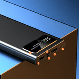 Lenovo 500000mAh Power Bank 120W Super Fast Charging Battery High Capacity Digital Display Power Bank For iPhone Samsung Huawei