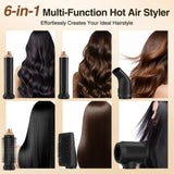 6 in 1 Professional Hair Dryer Hot Comb Set Professional Curling Iron Hair Straightener Styling Tool For Hair Dryer Household