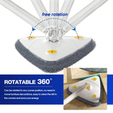 Rotatable Telescopic Triangle Mop 360° Spin Cleaning Mop Squeeze Wet And Dry Use Water Absorption For Home Floor Ceiling