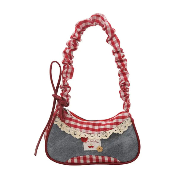 Bolsa Feminina Tote Casual — Estilo Grid com Alça Ajustável e Grande Capacidade
