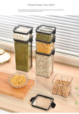 2/4PCS Sealed Jars Sets Stackable Kitchen Grain Srorage Sealed Containers Fridge Fresh Keep Boxes Seasoning Set Multigrain Tank