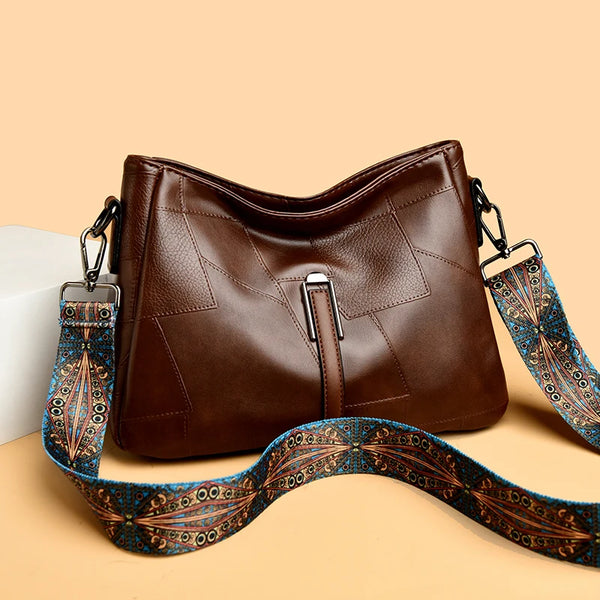 Bolsa Feminina Multifuncional — Ombro & Crossbody, Grande Capacidade em Couro PU