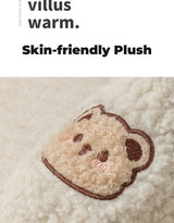 Cute Bear Fluffy Slippers Warm Plush House Shoes for Women and Men