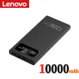Lenovo 500000mAh Power Bank 120W Super Fast Charging Battery High Capacity Digital Display Power Bank For iPhone Samsung Huawei