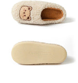 Cute Bear Fluffy Slippers Warm Plush House Shoes for Women and Men